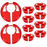 Highcraft PXCAP034-10 Metal Stud Insulator, Cushions 3/4 in. Pipe, Wiring PEX Tubing Through Wood, Polyethylene (10 Pack), Red