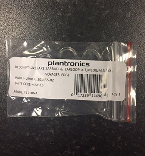 3 Replacement Eargel and 1 Earhook for Plantronics M70, M90, Voyager Edge - Official Plantronics Product