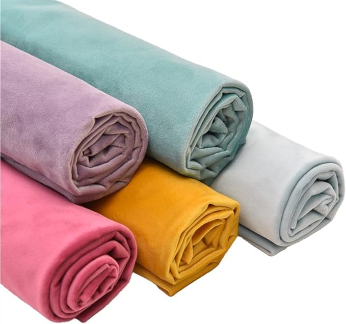 Image of Amazon Brand - Umi 1 Mtr Multi Purpose Velvet Fabric Cloth for Decoration, Trousseau Packing, Party Hall, Bouquet, Gift Packing, Decor, Pooja Room (1 Mtr, Silver), Solid