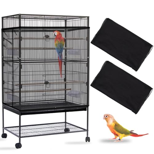 Daoeny 2PCS Bird Cage Seed Catcher, Large Bird Cage Cover,