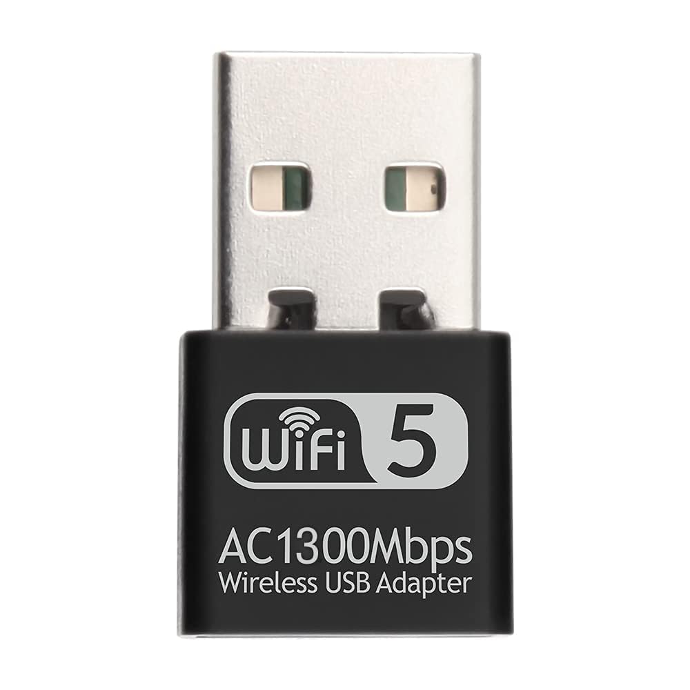 SGElectronix 1300Mbps USB WiFi Adapter for PC, AC1300M USB WiFi Dongle 802.11ac Mini Wireless Network Adapter with Dual Band 2.4GHz/5Ghz for Desktop Laptop Support Windows 11/10/8/7, MAC OS, Linux