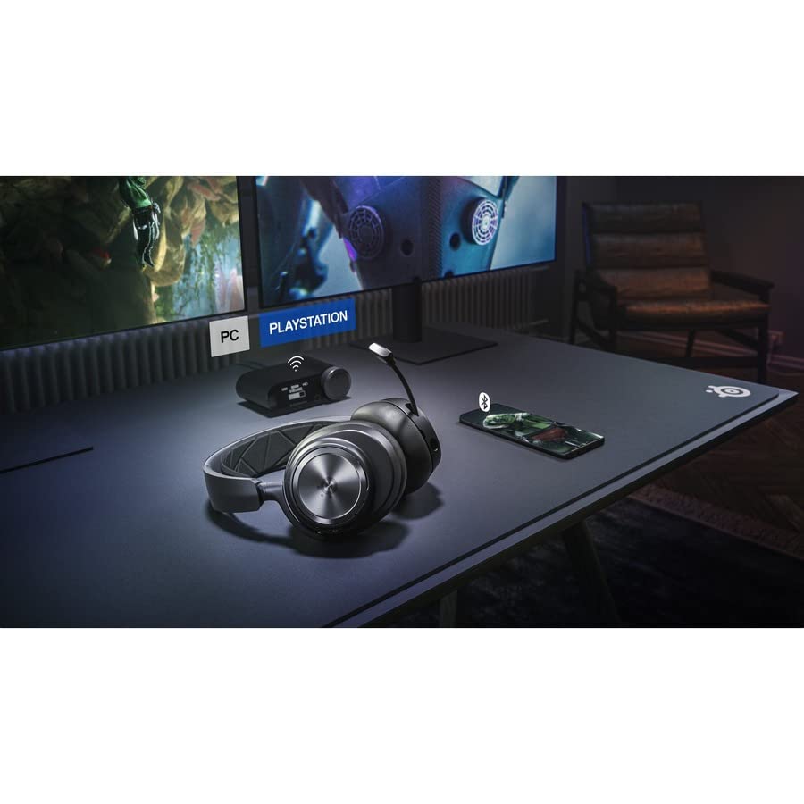 Image of SteelSeries Arctis Nova Pro Wireless Multi-System Gaming Headset - Premium Hi-Fi Drivers - Active Noise Cancellation - Infinity Power System - Stealth Retractable Mic - PC, PS5 /PS4, Switch, Mobile