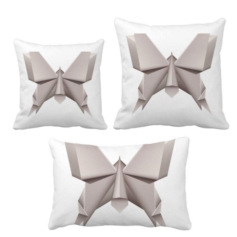 Housse de coussin géométrique abstrait DIYthinker papillons