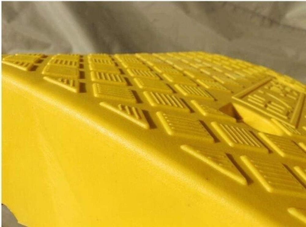 Rubber Threshold Door Step Ramp Slope Pad Non-Slip Ramps, Ramps Supermarket Restaurant Entrance Threshold Ramps Deceleration Zone (Color : Green, Size : 5