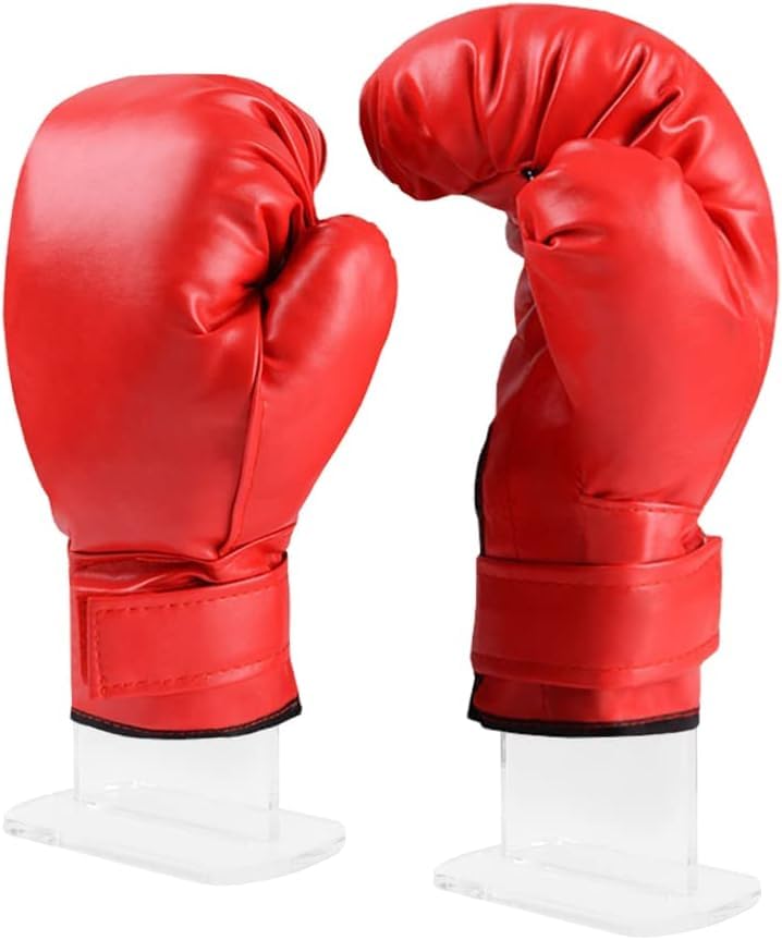 Image of Parikshit Sublimation acyrlic 2pcs Boxing Gloves Holder Stand oragnizer Transparent Display Stand (Clear-1 Pair)