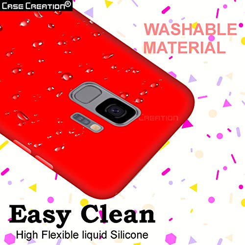 Image of Case Creation Luxurious OG Series for Samsung S9 Case Cover,Anti-Dirty Slim Case Frosted Matte Cute Candy TPU Raised Bezel (Splash of Color) Back Cover for Samsung Galaxy S9 -Wine Red