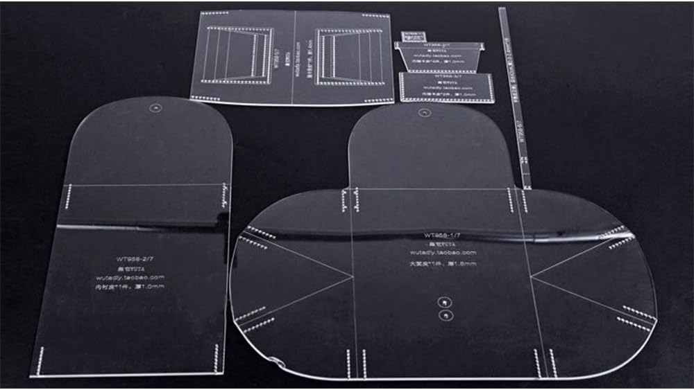 WUTA Leather Mini Lady Clutch Handbag Leather Template Flap With Wrist Strap Acrylic Pattern Craft Tool WT958