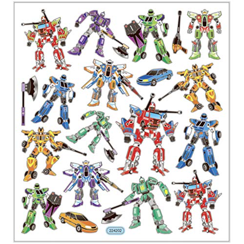 Transformers - Pegatinas (15 x 16,5 cm, aprox. 19 unidades)