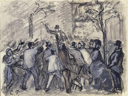 SERENDIPITP Bilder Moderne Druck Leinwand Malerei GemäLde Kunst Bilder Urbaner Aufstand in Paris Von Camille Jacob Pissarro Wandkunst Graffiti für Wanddekoration 60x90cm