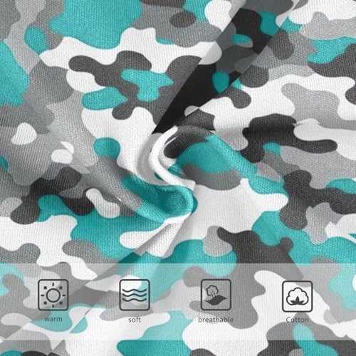 Camouflage Teal Kids Underwear Girls, Toddler Girl Briefs, Cotton Underwear for Girls, 2–8 Years3