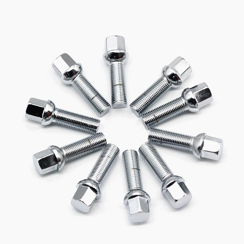 Zkensh-Bolts Wheel Bolts Steel M12x1.5 14x1.5 14x1.25 12x1.25 of Various Lengths, 5pcs, Widely Used(10pcs conical 27mm,M14X1.5)