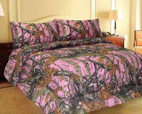 Regal Comfort Pink Forest CAMO 6-Piece Sheet and Pillowcase Set -Full-
