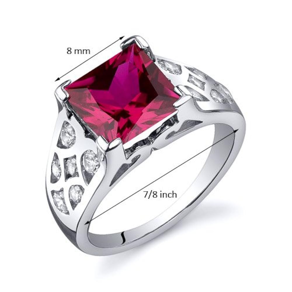 フラダンス Ruby Ring Ruby Ring with Diamonds - Ananda Khalsa