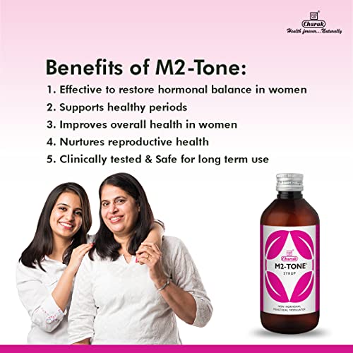 Charak Pharma M2Tone Syrup for Women Health & Menstrual Disorder | Hormonal Balance Supplement - 200 ML X 2 Pack - Image 6