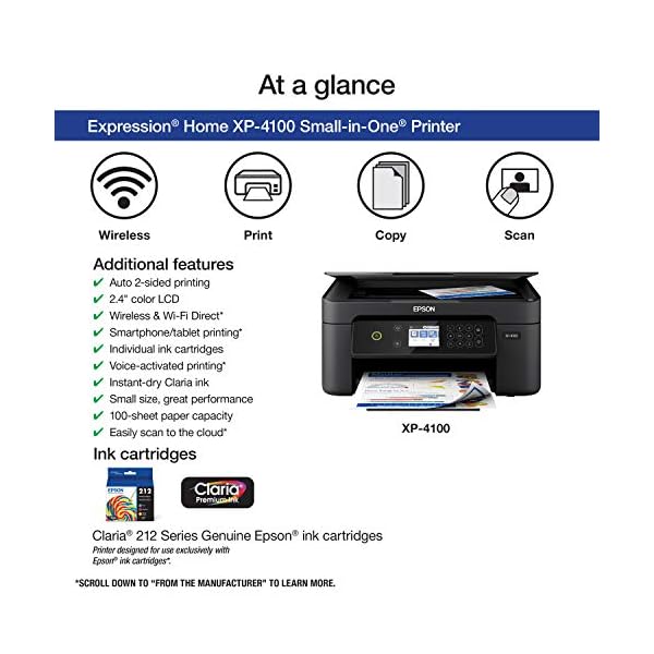 Epson Expression Home XP-4100 Wireless Color Printer with Scanner and Copier - Image 4
