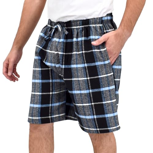 Andrew Scott Men's Cotton Flannel Knee Length Shorts | Drawstring & Pockets Boxer Sleep Shorts | Multi Packs2
