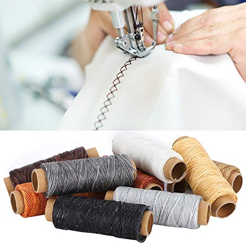 Hilo para coser cuero Grcfumo, set de 10 piezas de hilo encerado para manualidades, tiendas y costura miniatura 5