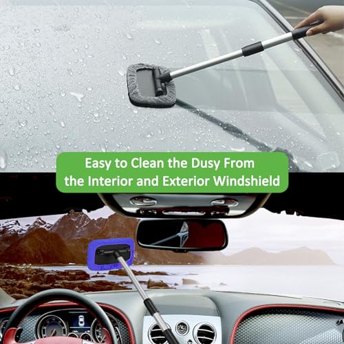 Beieverluck 15 Pieces Windshield Cleaner Tool, Inside Car Window Cleaning Tool with 9 Microfiber Pads and 3 Spray Bottles, Windshield Cleaner Tool Auto Interior Exterior Glass Wiper Kit by Beieverluck - Image 5