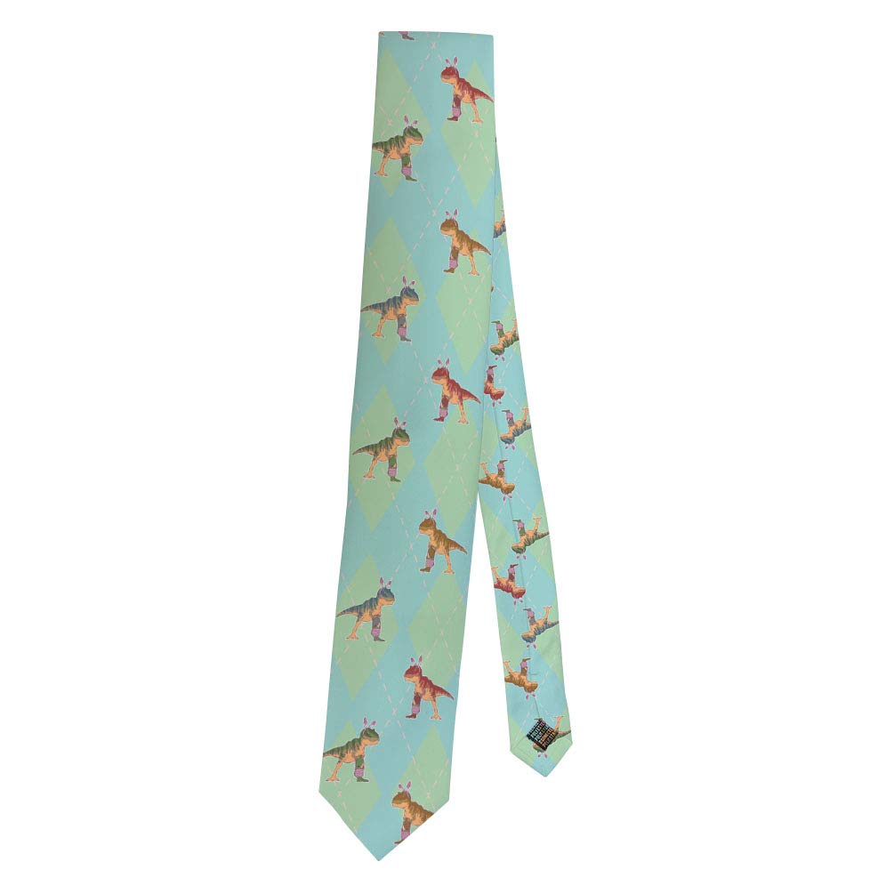 Easter Apparel T-Rex Easter Tie Holiday Clothes Easter Clothing Fun Easter Basket Stuffers Necktie
