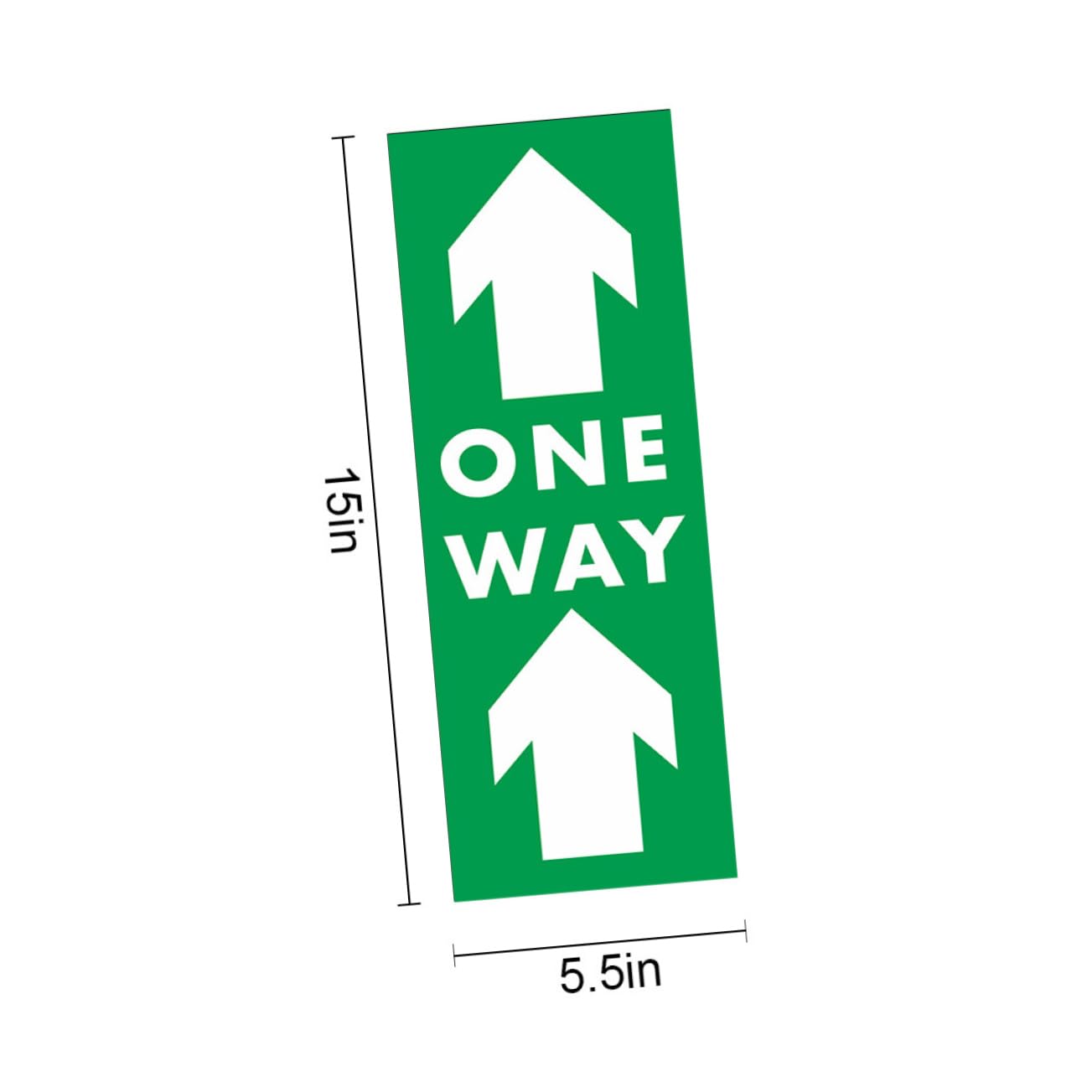 AUTSUPPL Waterproof Floor Sticker 5 Pcs Direction Arrow Decals Warm Reminder Sign for Office Warehouse
