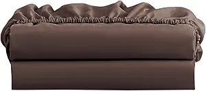 FreshCulture Twin XL Fitted Sheet Only 2 Pack - Hotel Quality Fitted Sheet - Ultra Soft & Breathable - Brushed Microfiber - Deep Pocket - Cooling Fitted Sheets for Twin XL Size Bed (Brown)