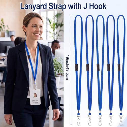 Windyun 500 Pcs Breakaway Lanyards for ID Badges Bulk, Blue by Windyun - Used condition - Image 2