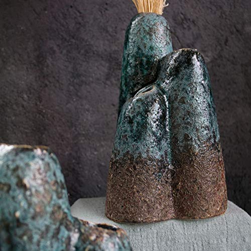 Keramische Vaas Thuiskantoor Woonkamer Tv-kast Entree Aanrecht Vaas Gedroogde Bloemen Simulatie Bloem Decoratieve Vaas 24.7x16.8cm, 20x14.5cm, 2 Stuks - Afbeelding 6