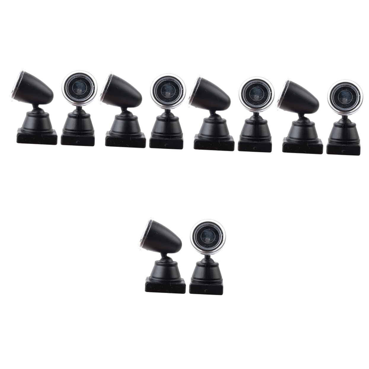 CORHAD 5sets Mini Spotlight Model Railroad Train Signal Light Table Reflector Lamp Simulated Signal Light for Model Trains 2pcs*5