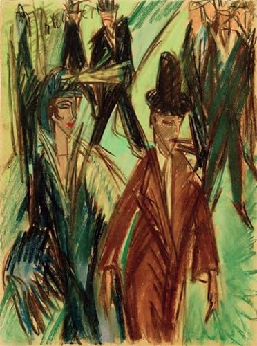 Graffiti Art Mural Ernst Ludwig Kirchner : Grand Tableau Moderne Scène de rue 60x90