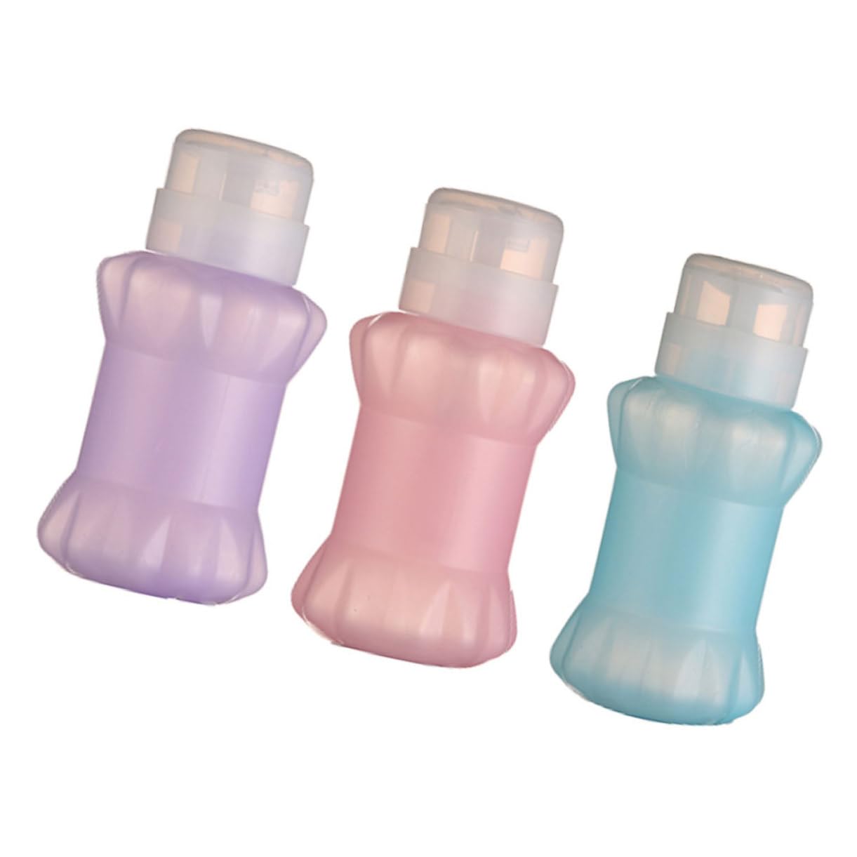 Mikinona 3pcs Nail Remover Dispenser Travel Bottles Dishsoap Dispensor Traveling Bottles Diamond Dispenser Push Down Dispenser Colorful Bottle Cleaning Dispenser Empty Bottle