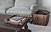 BIRDROCK HOME Woven Storage Cube - Abaca Seagrass Decorative Ottoman - Living Room Side Table - Store Blankets Pillows Magazines Books Remotes