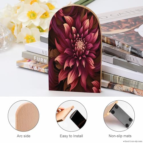 Sujetalibros de madera resistente que evita la caída de libros pesados 5