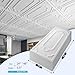Art3d 12-Pack Drop Ceiling Tiles 2x4 Ft, Decorative PVC Ceiling Covering Panels 24x48 Inch for Basement Bathroom Kitchen, Cover 96 Sq.Ft, White