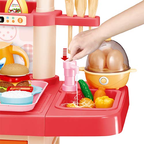 ULTREOS Kids Kitchen Play Set with Realistic Lights & Sound for Girls, Big Size Remote Control Kitchen Toy Set for Kids Girls ( Kitchen Playset ) (Kitchen Set - WD - P31) 2