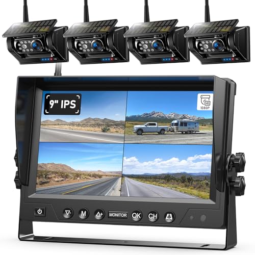 ZEROXCLUB 4 Magnetic Solar Wireless Backup Camera HD1080P 9