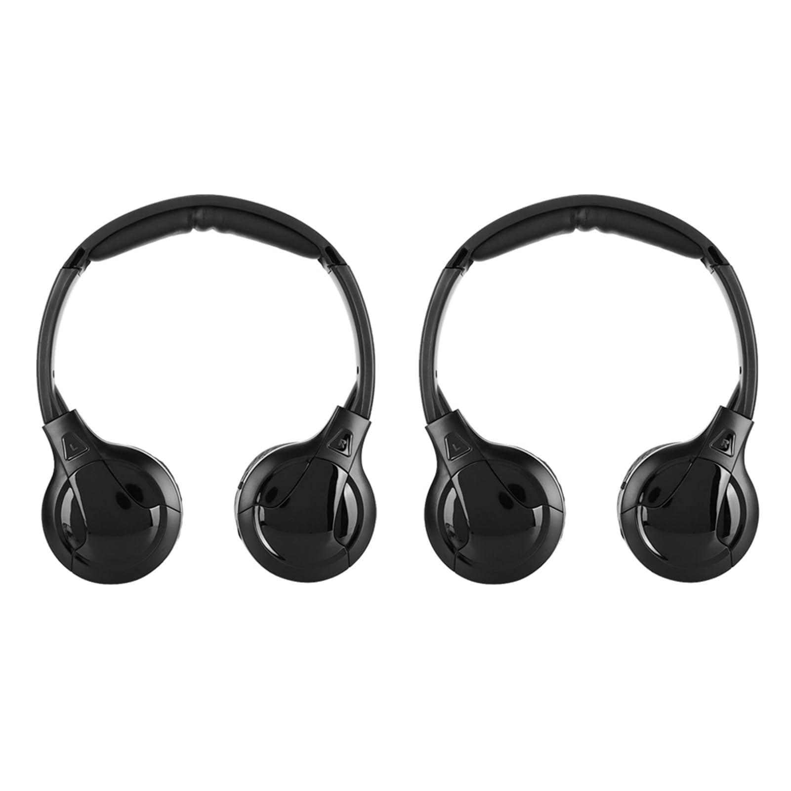 Ausla Auriculares Estéreo Infrarrojos Inalámbricos, Auriculares para Coche de 2 Canales con Función de Apagado y Silencio Automático, para Reproductor de DVD con Reposacabezas de Coche