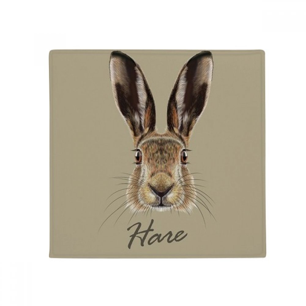 Tapis lièvre sauvage gris 80x80cm, le cadeau déco idéal pour la maison