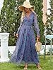 ANRABESS Women's Floral Maxi Dress 2025 Fall V Nec... #2