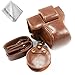 Produktbild First2savvv Dunkelbraun Premium Qualität Ganzkörper- präzise Passform PU-Leder Kameratasche Fall Tasche Cover für Fuji Fujifilm X-T100 XT100 (XC15-45 mm Lens) - XJD-XT100-HH-10G11