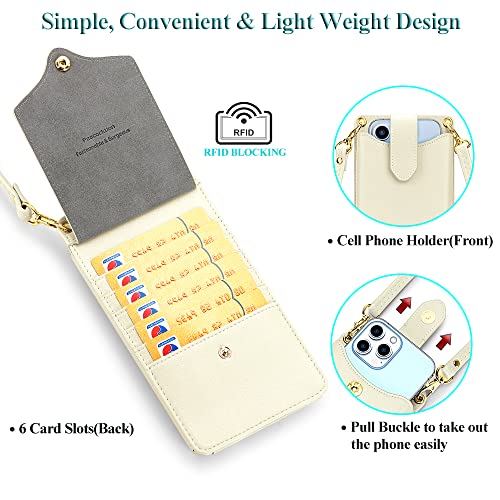 Image of Peacocktion Small Crossbody Cell Phone Purse for Women, Lightweight Mini Small Crossbody Bags for Women with Card Slots