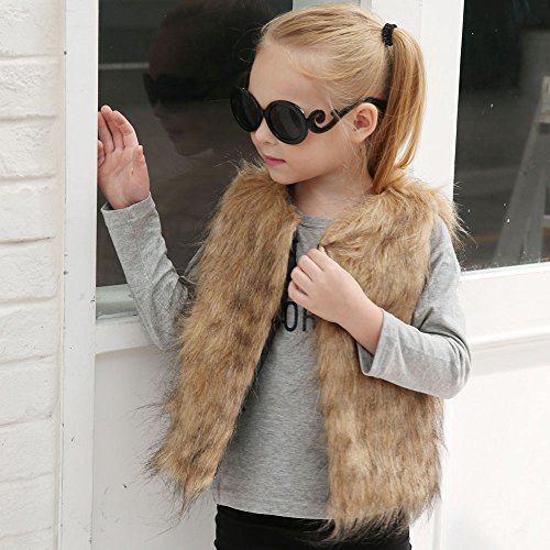 Girls Faux-Fur Villus Vest Jacket Thick Warm Waistcoat Toddler Baby Sleeveless Outwear Coat Party Dress Furry Overcoat2
