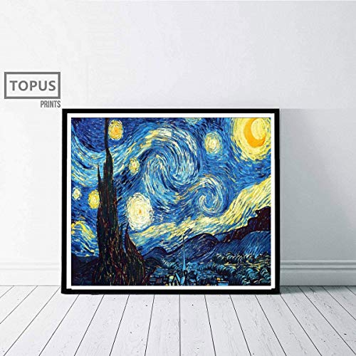 Topus 2 Packs 5D Diy Diamond Painting Set Full Drill Diamond Painting Starry Night Wall Stickers For Living Room(30X40Cm/12X16Inch) #TOP1
