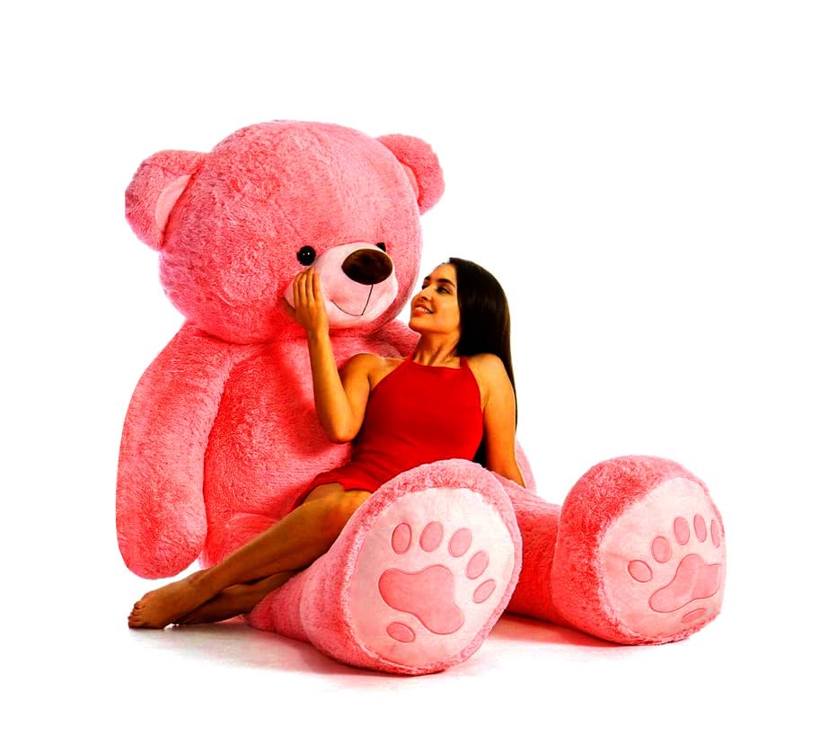 BHAGWATI SOFT TOY Pink Teddy Bear Plush Stuffed Animals Soft Toys, Huggable Teddy Bear, Birthday Gift for Boys, Girls, Wife, Girlfriend, Women, Kids Valentine's Christmas Gift (2 Feet, Pink)