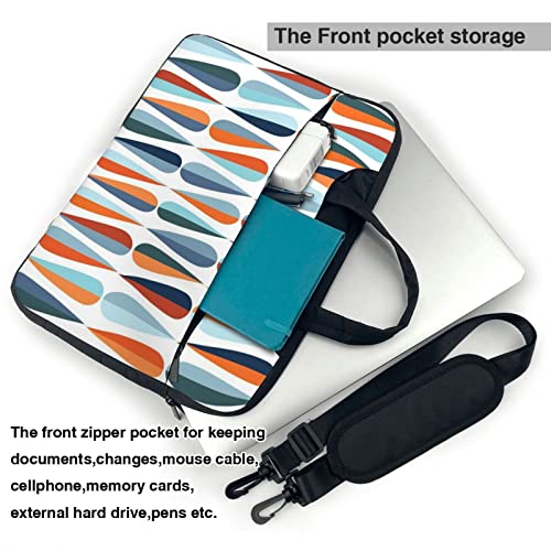 Sac à bandoulière pour ordinateur portable 15.6 inch rétro Debou Noir - 4