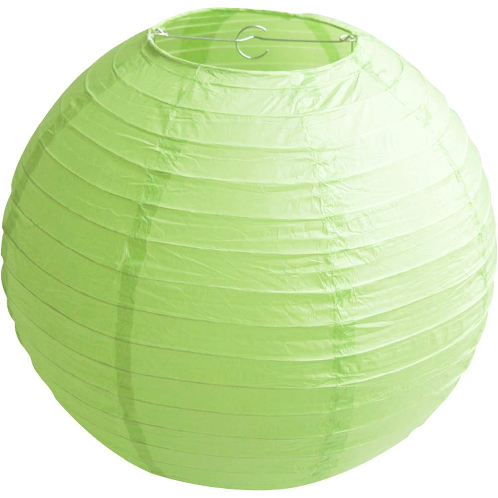 Time to Sparkle Tissue Round Paper Lanterns Lamp Shade Party Decoration- Apple Green, 24"(60cm) — image 1