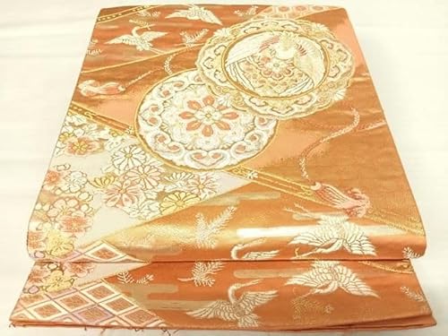 平和屋着物六通柄袋帯 唐織 鏡裏王朝文 金銀糸 正絹 逸 AABB5991yx