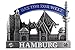 Unbekannt Maritimshop Kühlschrankmagnet Stadt Souvenir Hamburg Das Tor zur Welt, 8x6,5cm