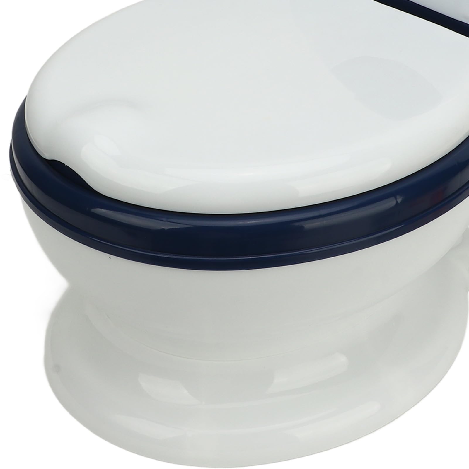 EMUKOEP Transition Potty Trainer Inodoro con Cojín Suave de Fácil Limpieza para Niños Pequeños, Previene Almohadillas Antideslizantes (Azul Blanco)