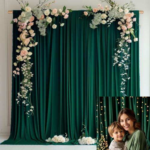 KUKUSOUL 10x10FT Green Curtains for Parties Only $45.99 at Amazon