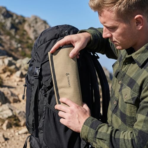 Camping Bestecktasche Leer, Besteck Aufbewahrungstasche Tragbar, Besteckbeutel für Unterwegs Picknick Wandern, Tasche für Campingbesteck Essstäbchen Löffel Messer